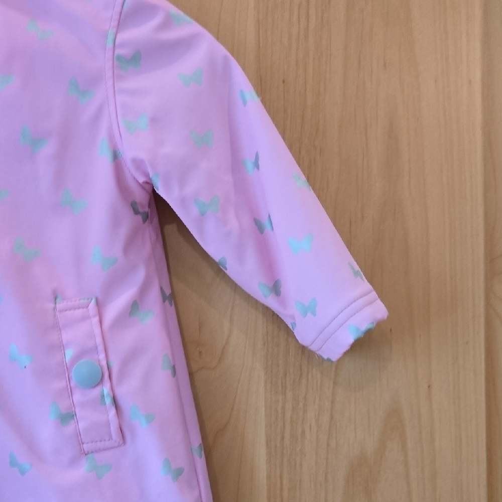 Hatley Pink Butterfly Raincoat for Kids, GUC, Rainy Weather Warm Durable, 3T - Picture 4 of 12